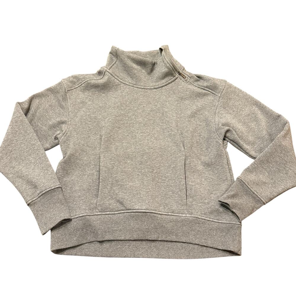 *all in Motion Women’s dark charcoal funnel neck short boxy sweatshirt, L